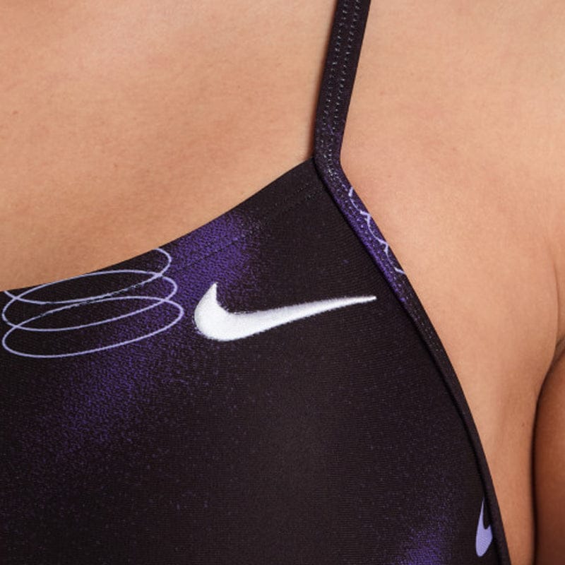 Nike - Hydrastrong Multi Print Cutout One-Piece (Purple)