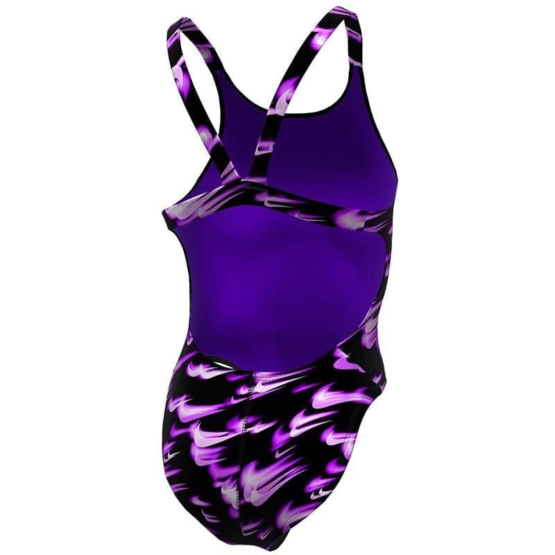 Nike - Hydrastrong Multi Print Fastback One Piece (Bright Violet)