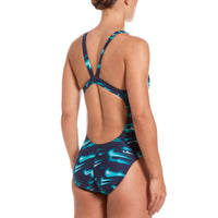 Nike - Hydrastrong Multi Print Fastback One Piece (Green Abyss)