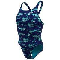 Nike - Hydrastrong Multi Print Fastback One Piece (Green Abyss)