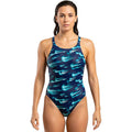 Nike - Hydrastrong Multi Print Fastback One Piece (Green Abyss)