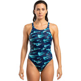 Nike - Hydrastrong Multi Print Fastback One Piece (Green Abyss)