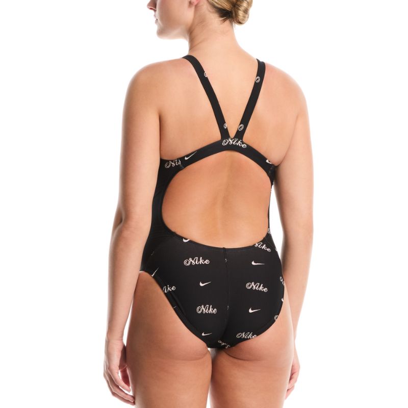 Nike - Hydrastrong Multi Print Fastback One Piece (Jet Black)