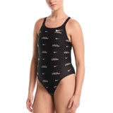 Nike - Hydrastrong Multi Print Fastback One Piece (Jet Black)