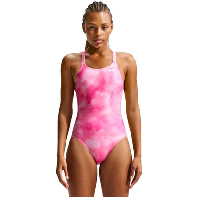Nike - Hydrastrong Multi Print Fastback One Piece (Pink Foam)