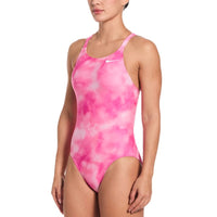 Nike - Hydrastrong Multi Print Fastback One Piece (Pink Foam)