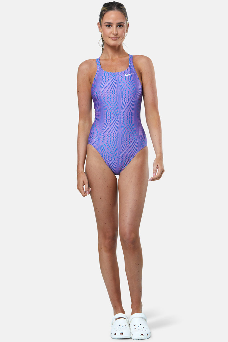 Nike Swim Women's Hydrastrong Print Fastback One Piece Swimsuit - Cool  Multi
