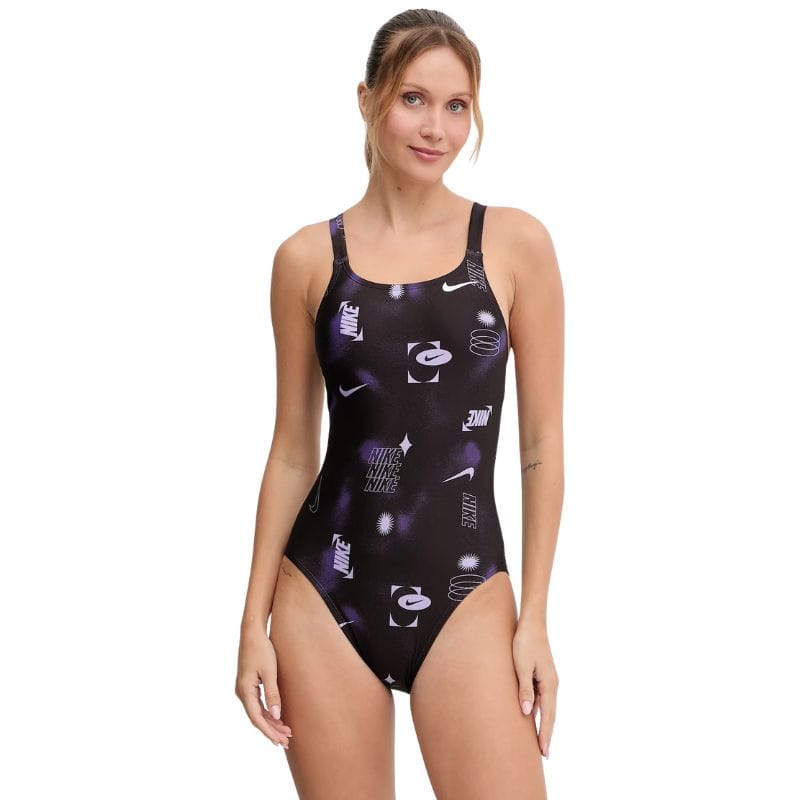 Nike - Hydrastrong Multi Print Fastback One Piece (Purple)