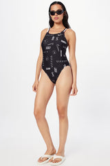 Nike - Hydrastrong Multi Print Spiderback One Piece (Black)