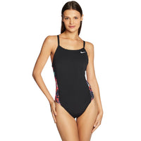 Nike - HydraStrong Multiple Print Racerback Splice One Piece (Black)