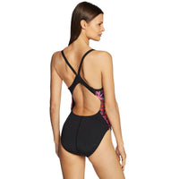 Nike - HydraStrong Multiple Print Racerback Splice One Piece (Black)