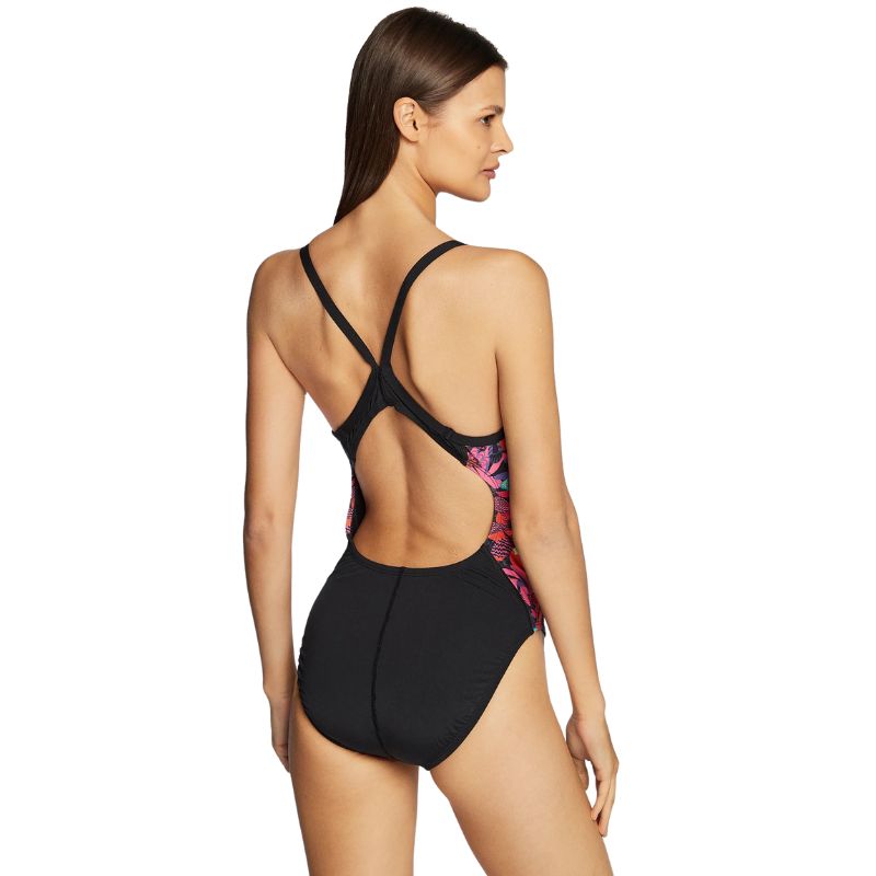 Nike - HydraStrong Multiple Print Racerback Splice One Piece (Black)
