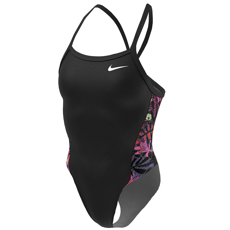Nike - HydraStrong Multiple Print Racerback Splice One Piece (Black)