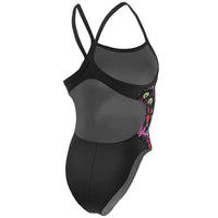 Nike - HydraStrong Multiple Print Racerback Splice One Piece (Black)