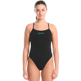 Nike - Logo Graphic Women's Adjustable Crossback One Piece (Jet Black)