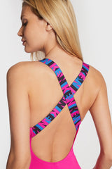Nike - Logo Tape Crossback One Piece (Pink Prime)