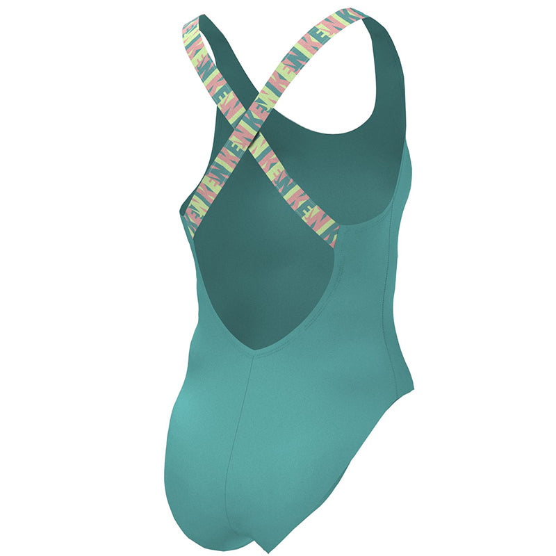 Nike - Logo Tape Crossback One Piece (Washed Teal)