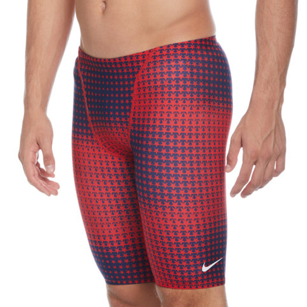 Nike - Men's Hydrastrong Multi Print Jammer (Red Blue) – Aqua Swim Supplies