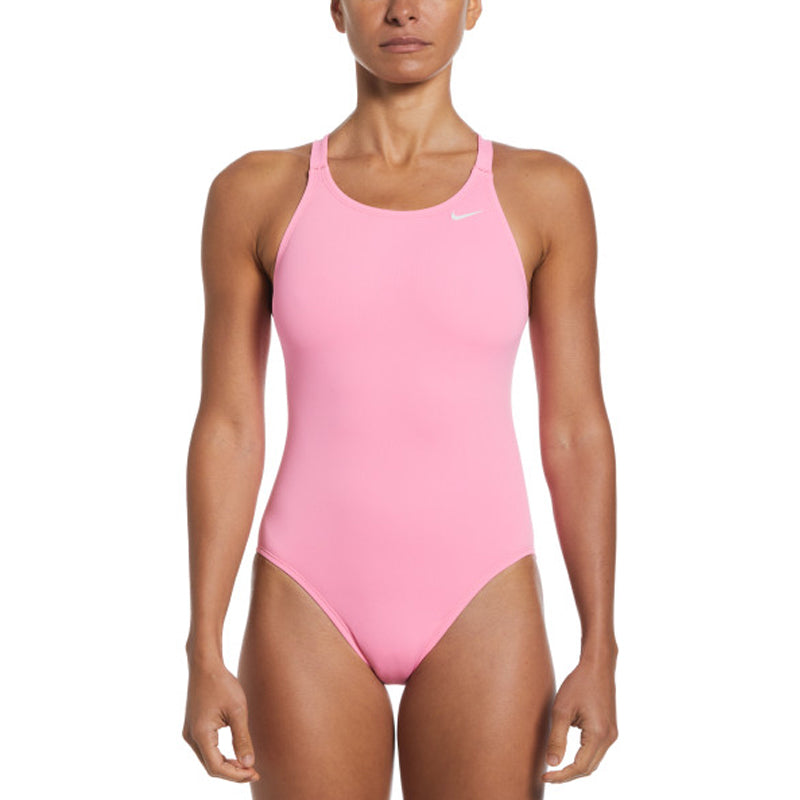Nike - Poly Solid Hydrastrong Fastback One Piece (Polarized Pink)