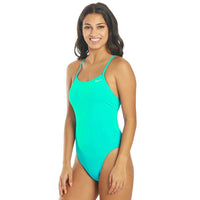 Nike - Solid Hydrastrong Lace Up Tieback One Piece (Green Shock)