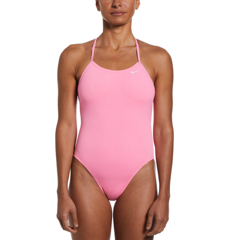 Nike - Solid Hydrastrong Lace Up Tieback One Piece (Polarized Pink)