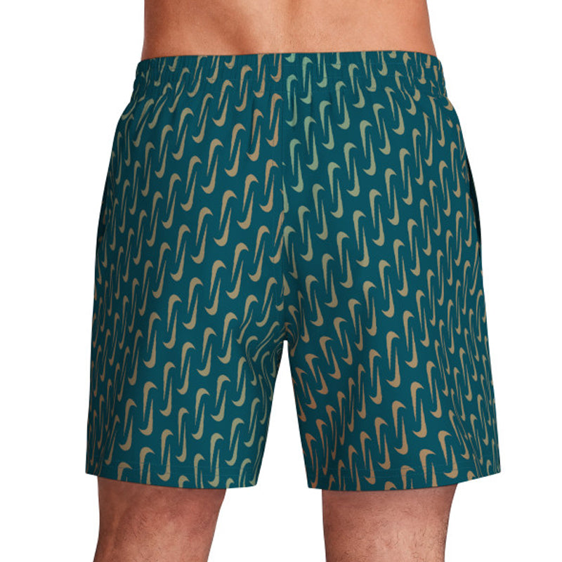 Nike - Swim Breaker Swoosh Link Men's 5" Brief-Lined Volley Short (Green Abyss)