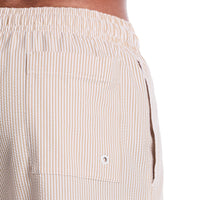 Nike - Swim Ripple Texture Men's 5" Brief-Lined Volley Short (Parachute Beige)