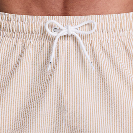 Nike - Swim Ripple Texture Men's 5" Brief-Lined Volley Short (Parachute Beige)