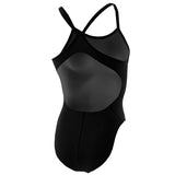 Nike - Swim Solid Ribbed Texture Racerback Ladies One Piece (Black)