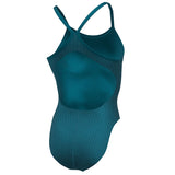 Nike - Swim Solid Ribbed Texture Racerback Ladies One Piece (Green Abyss)