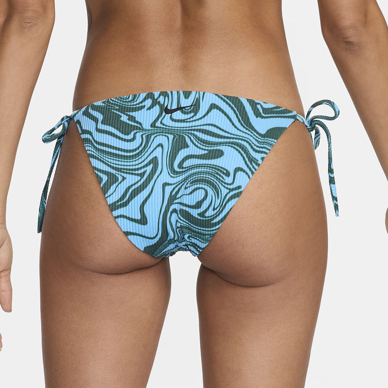 Nike - Swim Swirl Women's Strappy Bikini Bottom (Aquarius Blue)