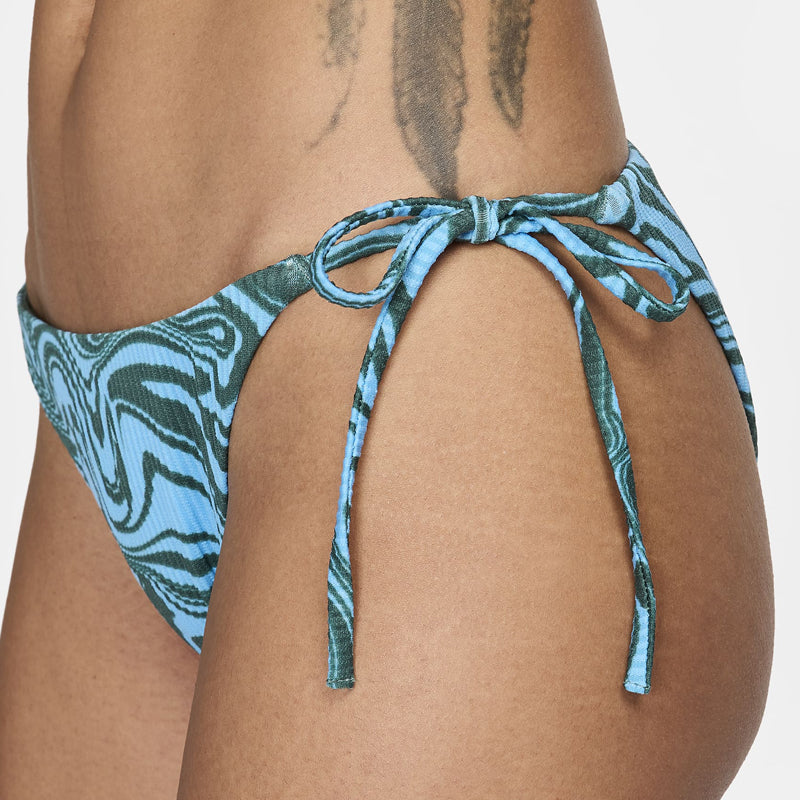 Nike - Swim Swirl Women's Strappy Bikini Bottom (Aquarius Blue)