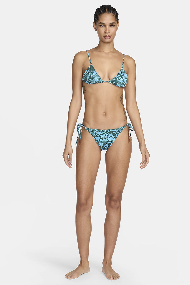 Nike - Swim Swirl Women's Strappy Bikini Bottom (Aquarius Blue)