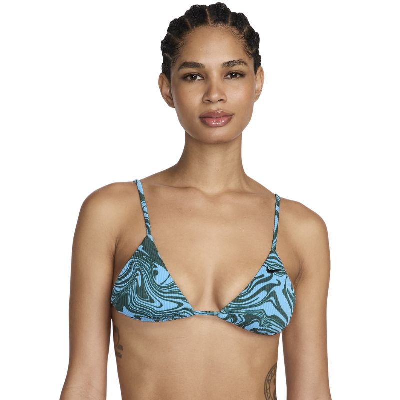 Nike - Swim Swirl Women's String Bikini Top (Aquarius Blue)