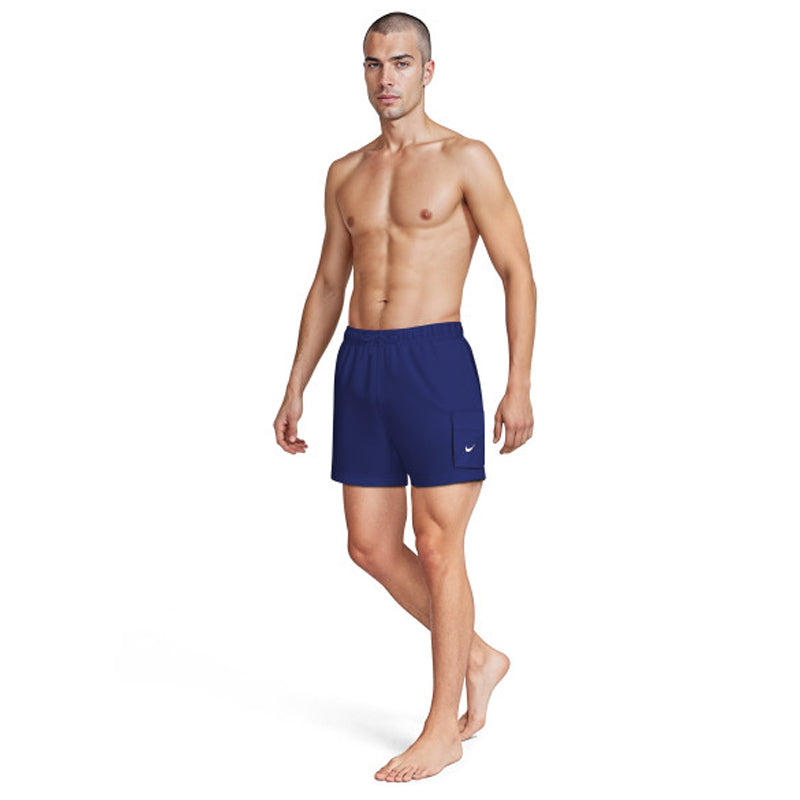 Nike - Swim Voyage Solid Essential Men's 5" Brief-Lined Volley Short (Midnight Navy)