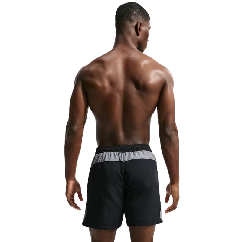 Nike - Swim Zip Color Block Men's 7" Brief-Lined Volley Short (Black)