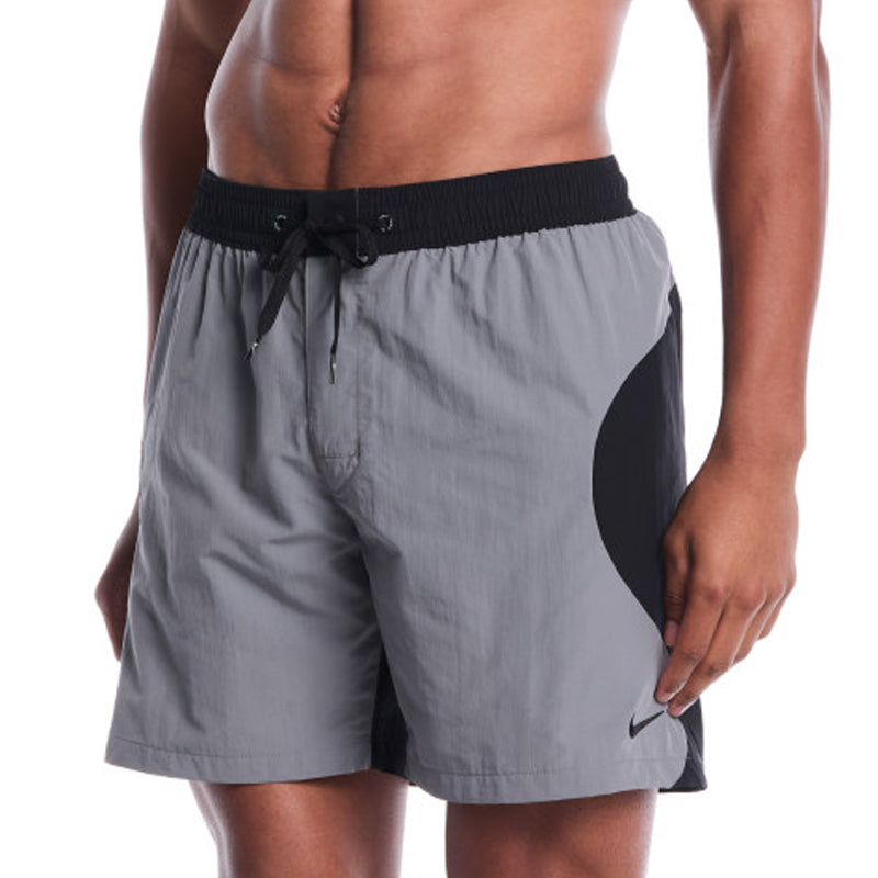 Nike - Swim Zip Color Block Men's 7" Brief-Lined Volley Short (Black)