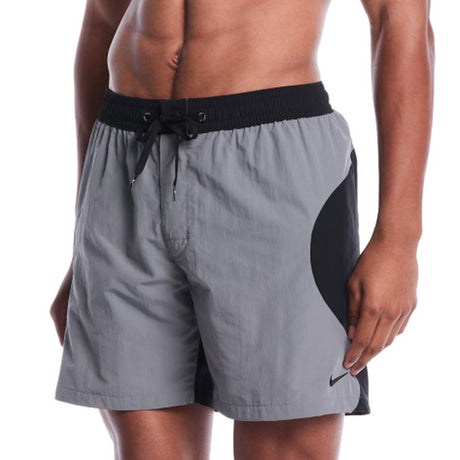 Nike - Swim Zip Color Block Men's 7" Brief-Lined Volley Short (Black)