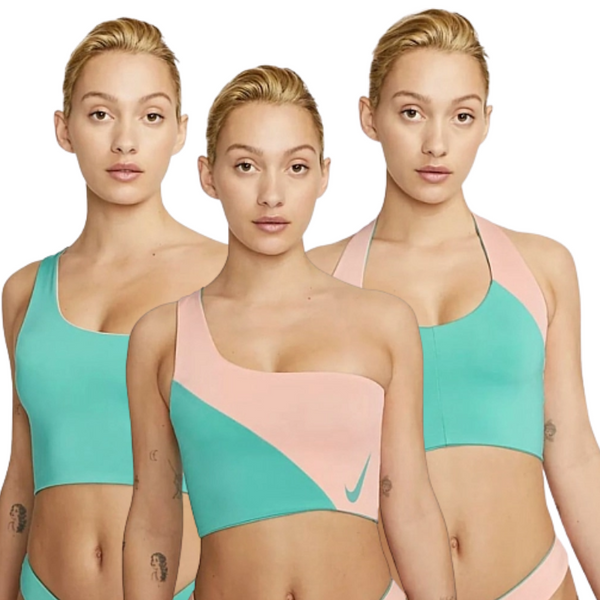 Nike colorblock racerback bikini top top