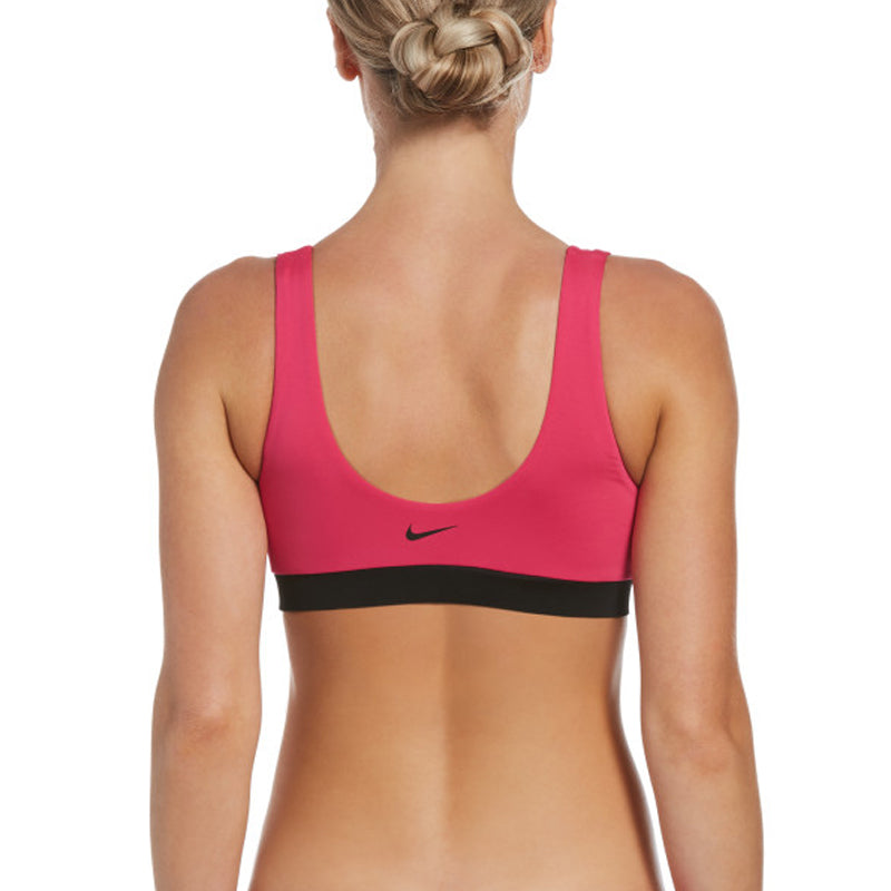 Nike - Women's Multi Logo Scoop Neck Bikini Top (Pink Prime)