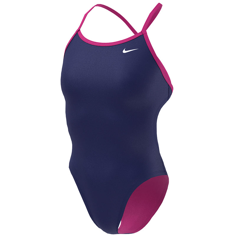Nike - Women's Solid Lace Up Tie Back One Piece (Pink Prime)