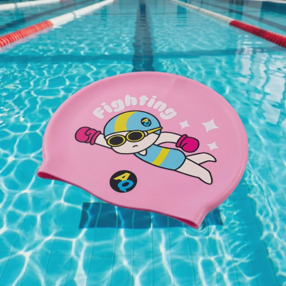 Fighting Silicone Swim Hat - Pink