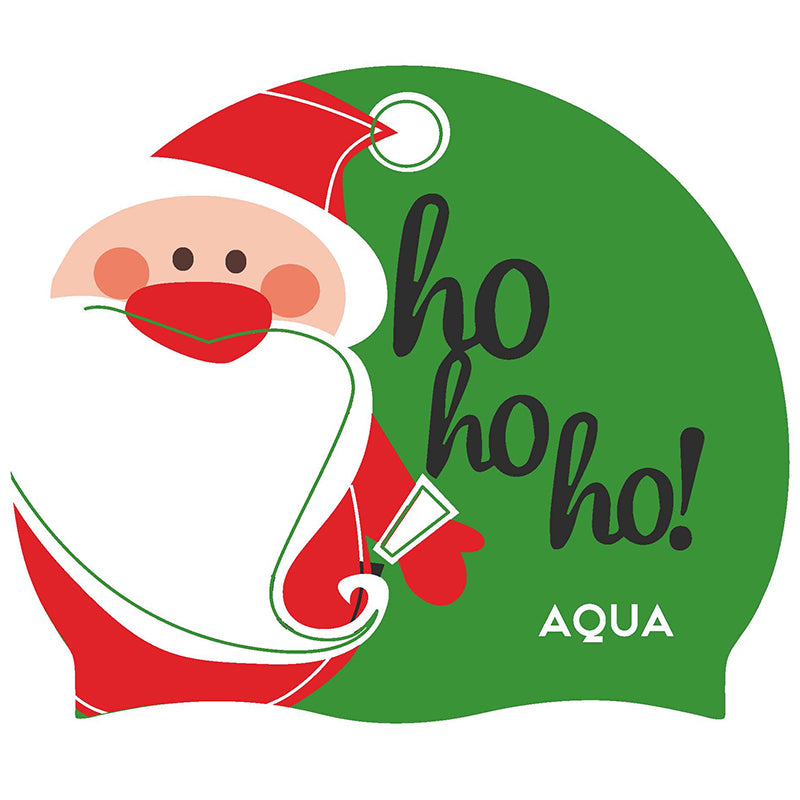 Santa Green Ho - Christmas Swim Hat