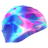 Speedo - Adult Printed Silicone Cap - Techno Snake/Deep Sapphire