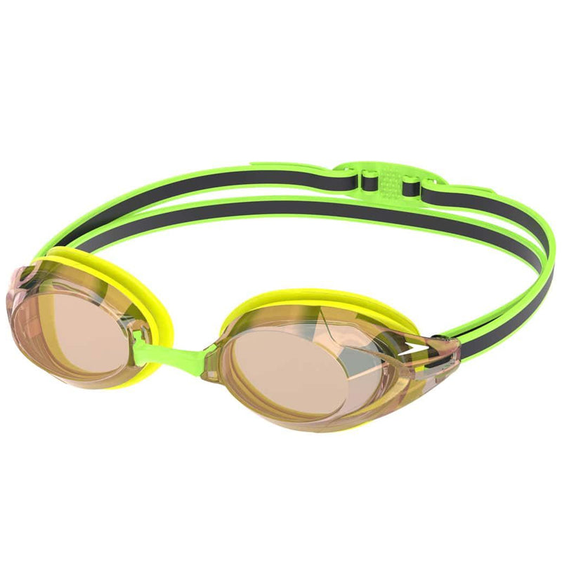 Speedo - Adults Vanquisher 3.0 Mirrored Goggle - Yellow/Grey/Ablaze