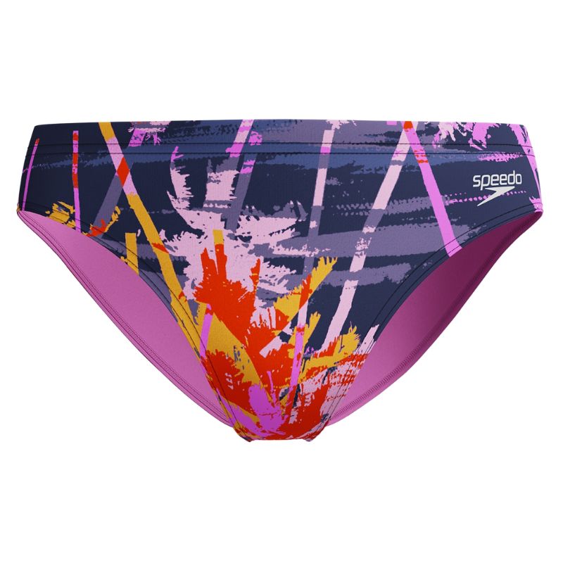 Speedo - Boys' Club Training 6.5cm Printed Brief - Black/Pink