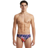 Speedo - Boys' Club Training 6.5cm Printed Brief - Black/Pink