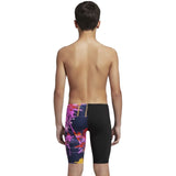 Speedo - Boys' Club Training Palm-Tree Printed Jammer - Black/Pink