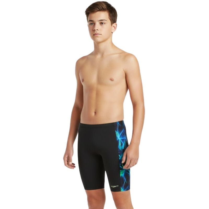 Speedo - Boys' Digital Panel Jammer - Anthracite/Pale Clover