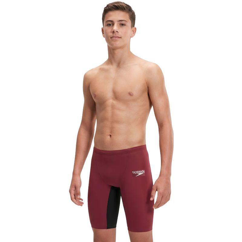 Speedo - Boys Endurance+ Max High Waisted Jammer - Regal Red/Black